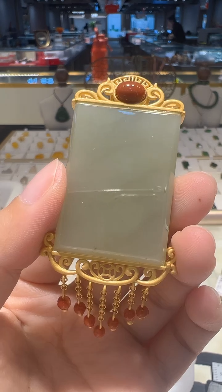 【闪购商品】和田玉颈饰银S925镶嵌11111