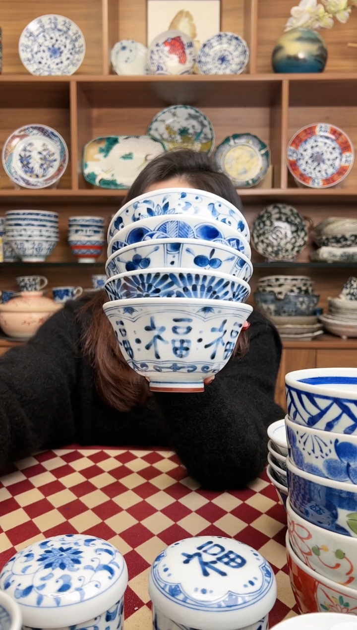 【闪购商品】瓷片蓝凛堂12.5cm大平碗 5只装混搭