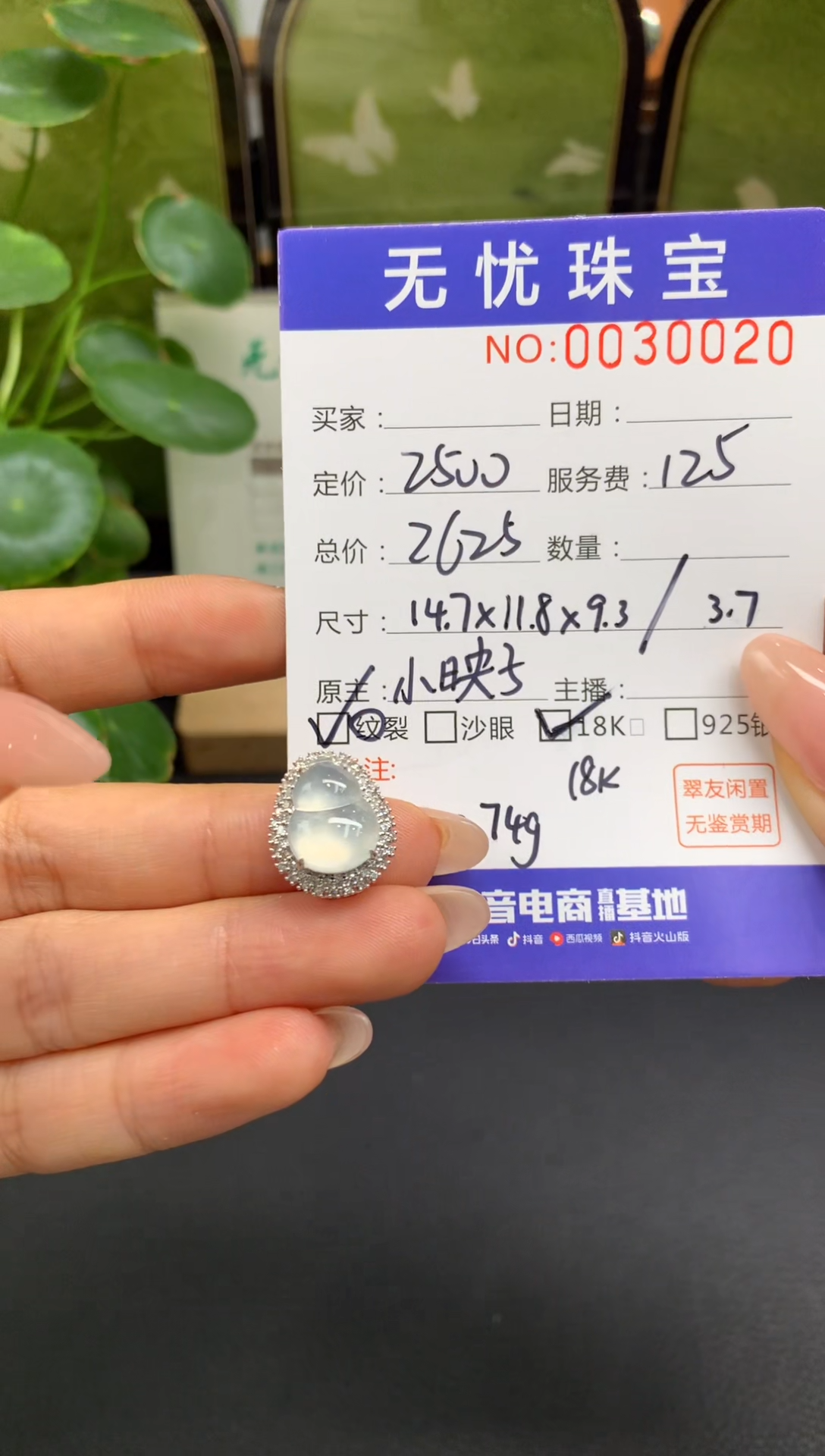 18K金镶嵌定制翡翠雷****✨C913