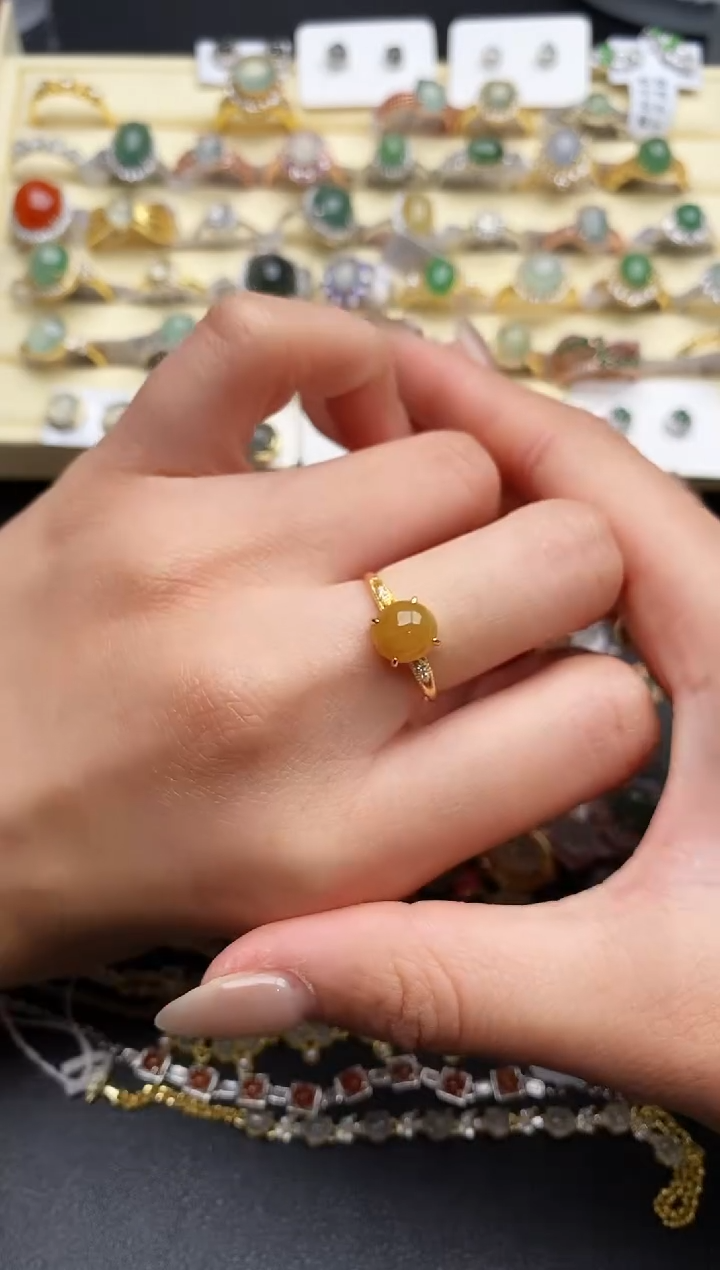 【闪购商品】翡翠戒指银S925镶嵌77777777+10