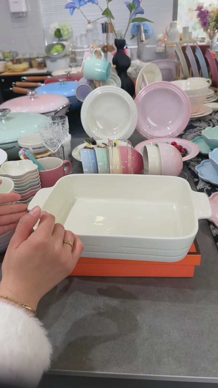 【闪购商品】瓷1个装奶油白11寸大烤盘