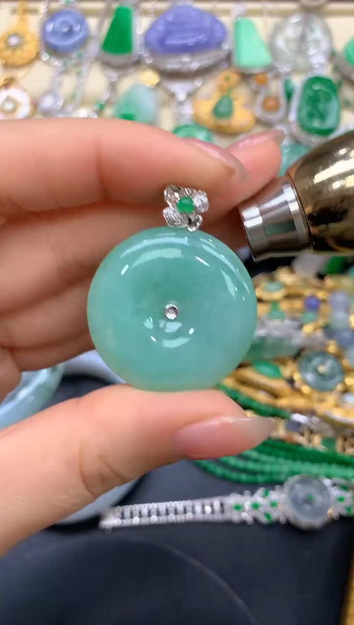 【闪购商品】翡翠颈饰18K金镶嵌238-中国好珍宝