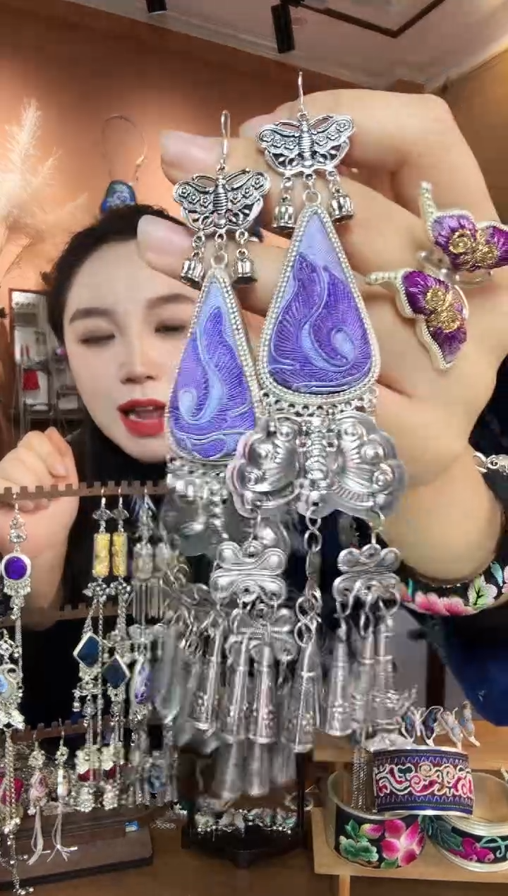 刺绣纯手工民族风耳环