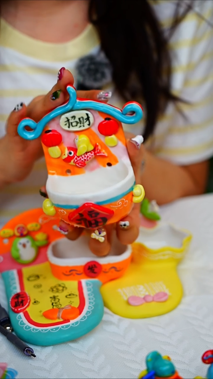 财神系列锦鲤挂碗黄和尚