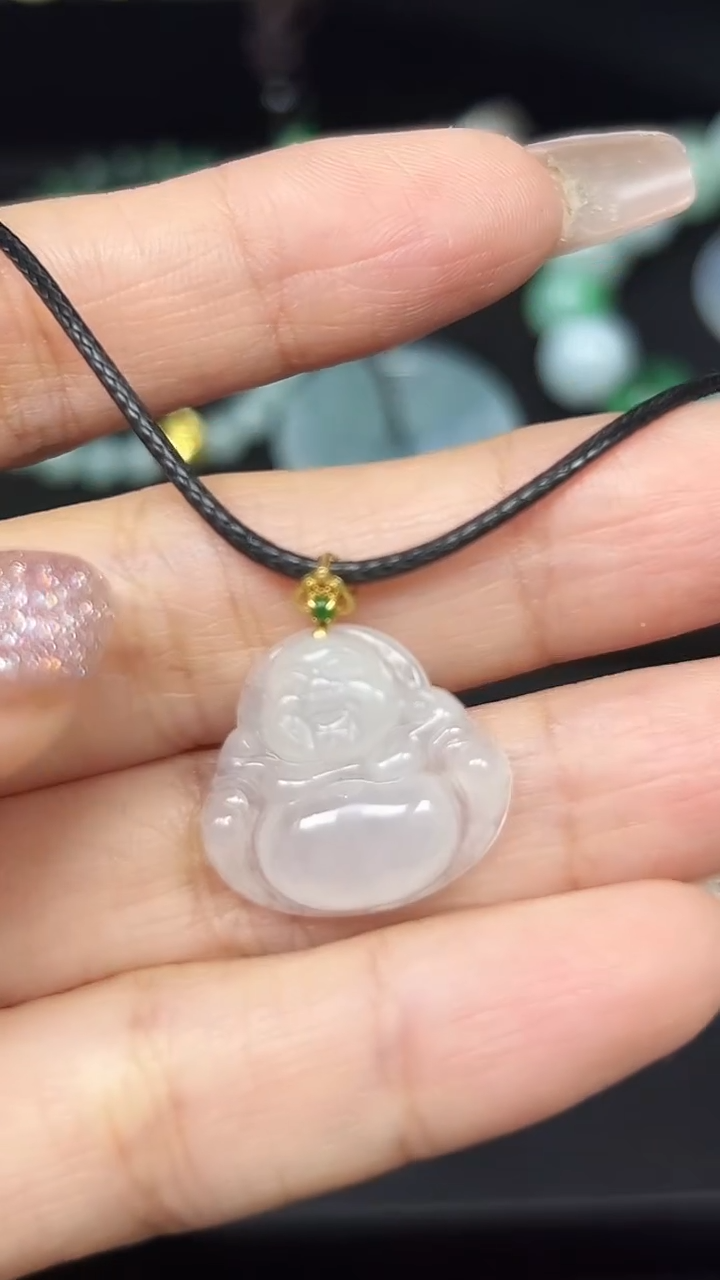 颈饰未镶嵌翡翠天然缅A翡翠吊坠
