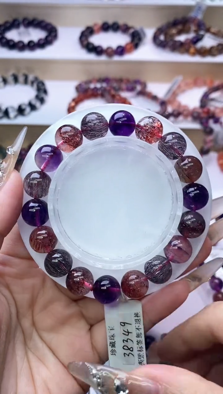 【闪购商品】水晶手链未镶嵌黑加仑超七单圈10m+