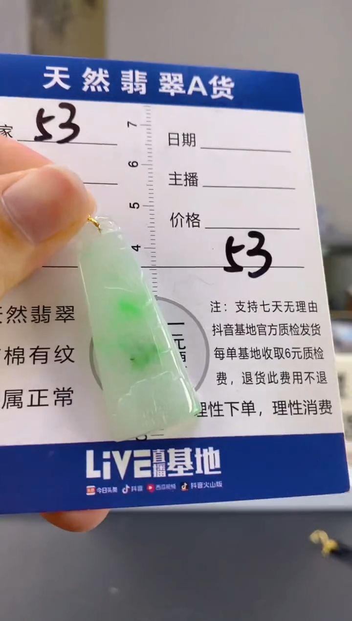 【闪购商品】翡翠颈饰18K金镶嵌天然A货翡翠