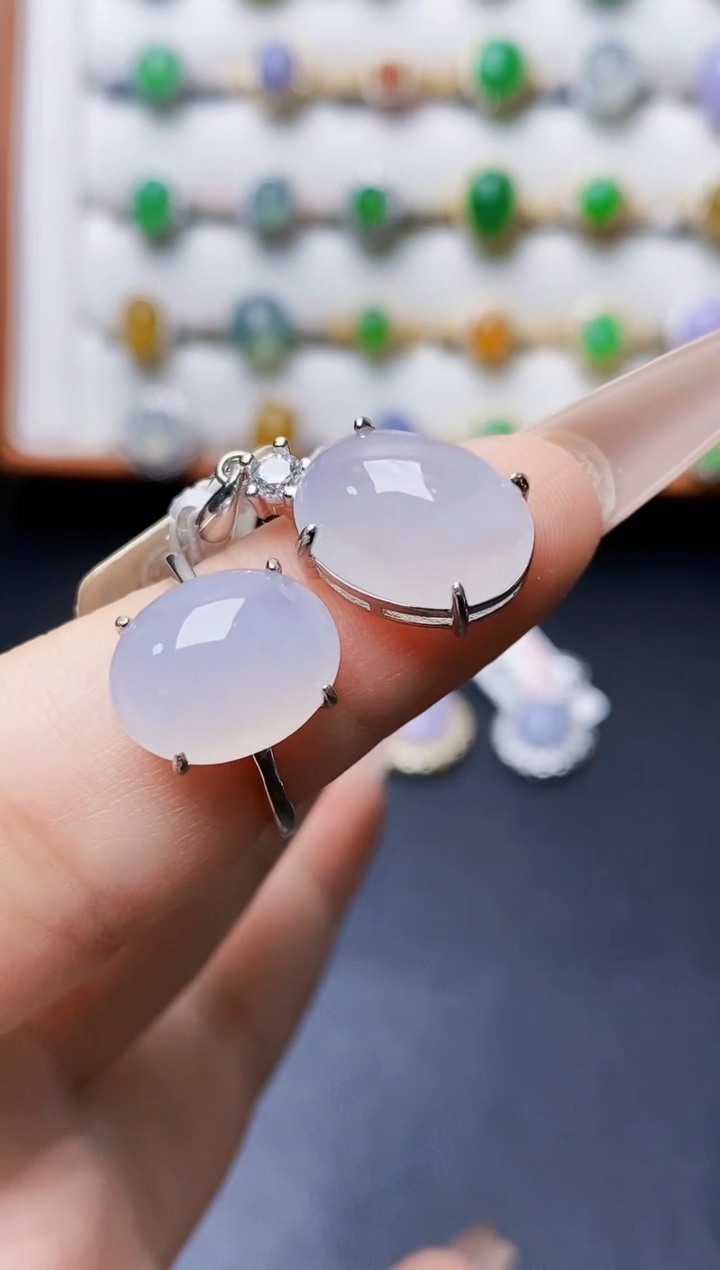 银S925镶嵌戒指翡翠0210