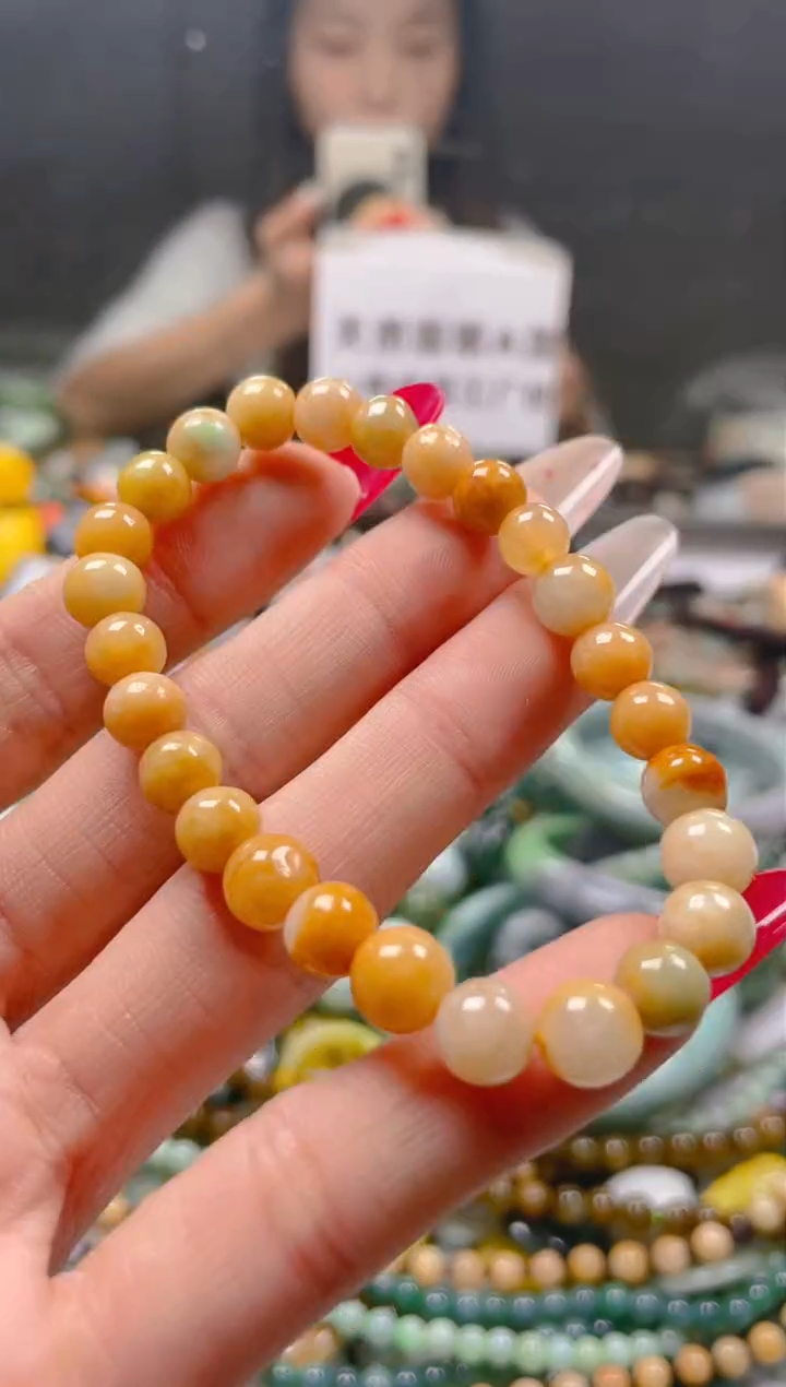 【闪购商品】翡翠颈饰未镶嵌6MM/B/翡翠A货一图一物