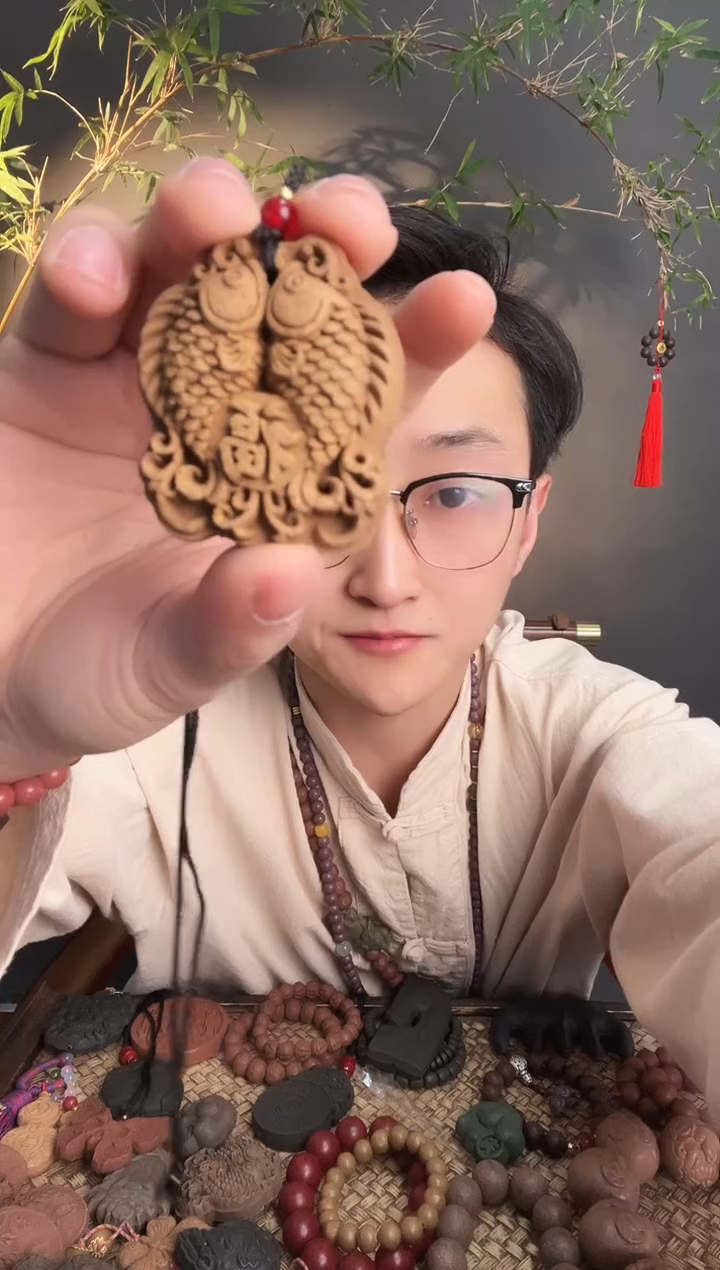 泥塑桂花香方双鱼