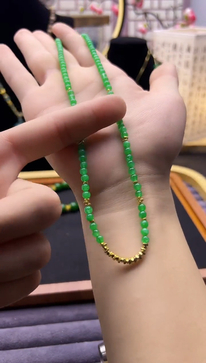 【闪购商品】翡翠颈饰14K金镶嵌X114