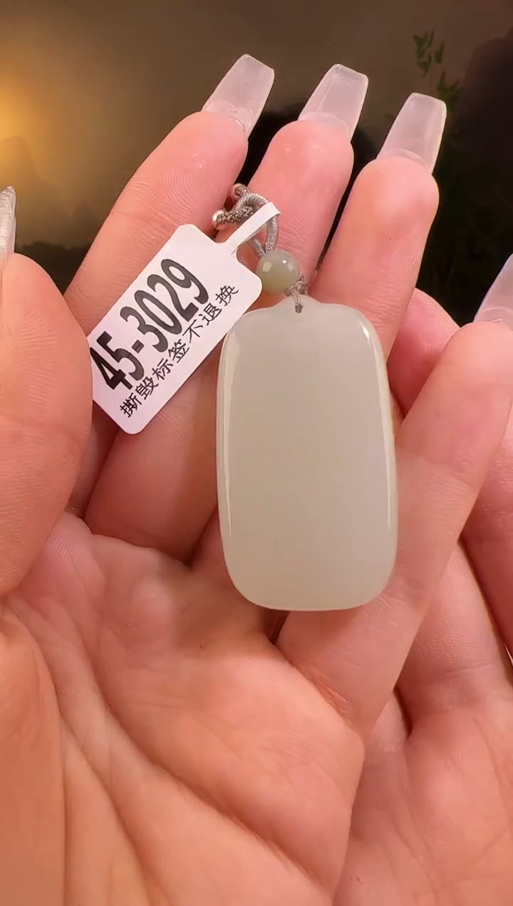 【闪购商品】和田玉颈饰未镶嵌无事牌3029