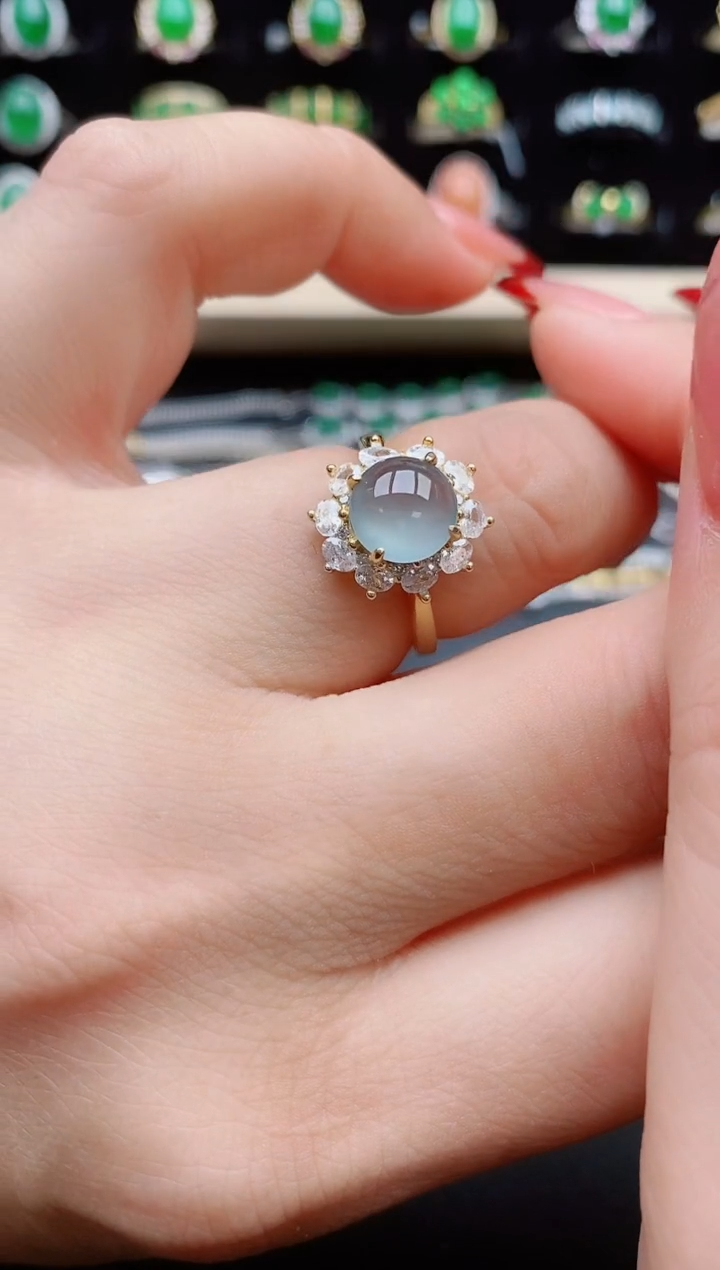 【闪购商品】翡翠戒指银S925镶嵌321321