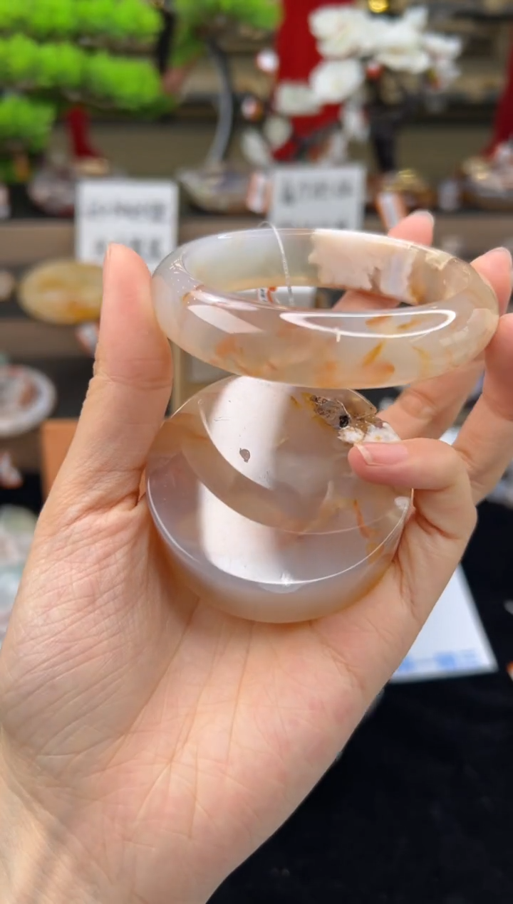 【闪购商品】石英质玉手镯未镶嵌56圈口（赠送镯心）21132