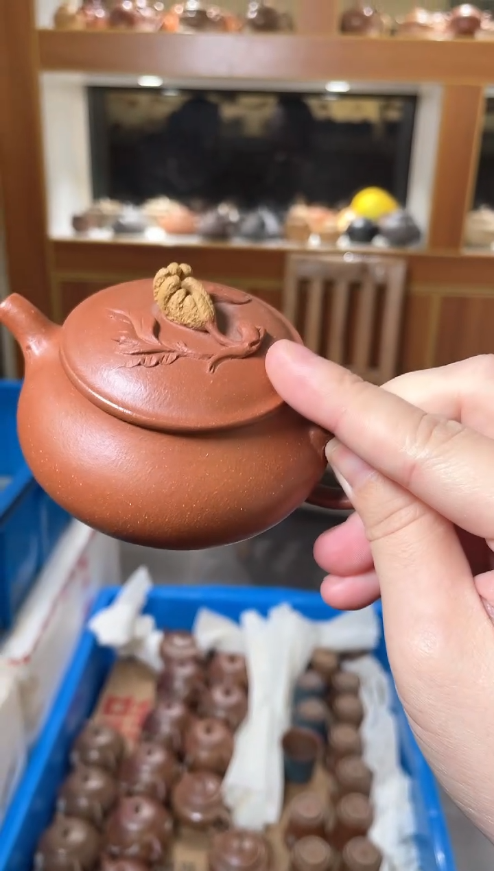 【闪购商品】紫砂茶壶红降坡佛手壶