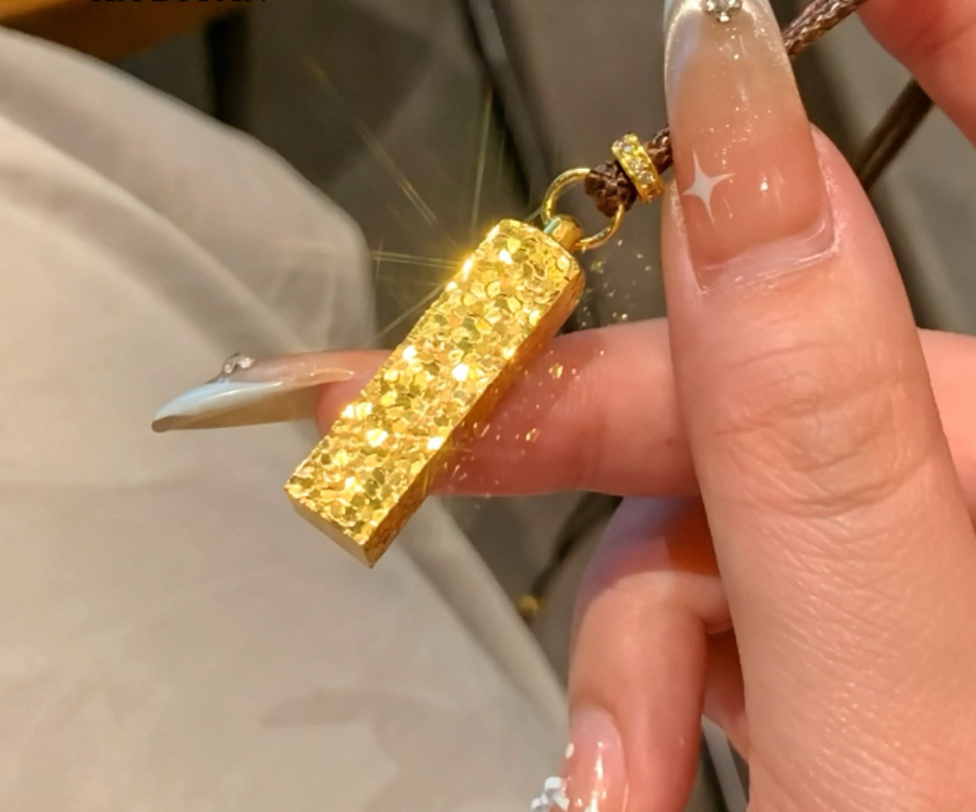 铜合金手镯 吊坠 四方来财小金条项链毛衣链