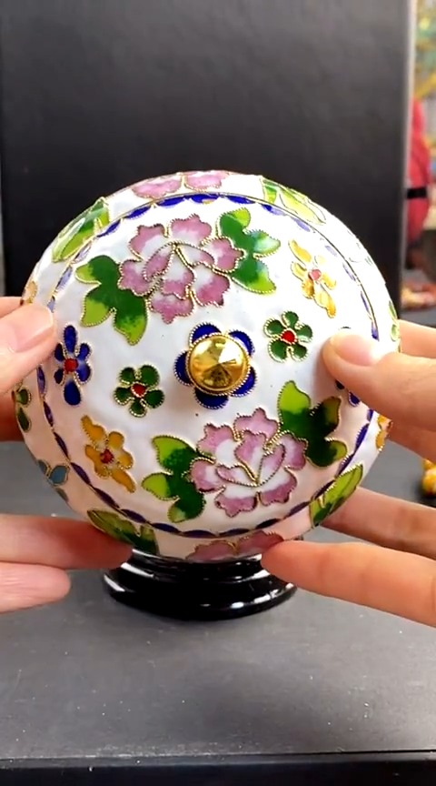 【闪购商品】非遗技艺 景泰蓝洗子罐白色
