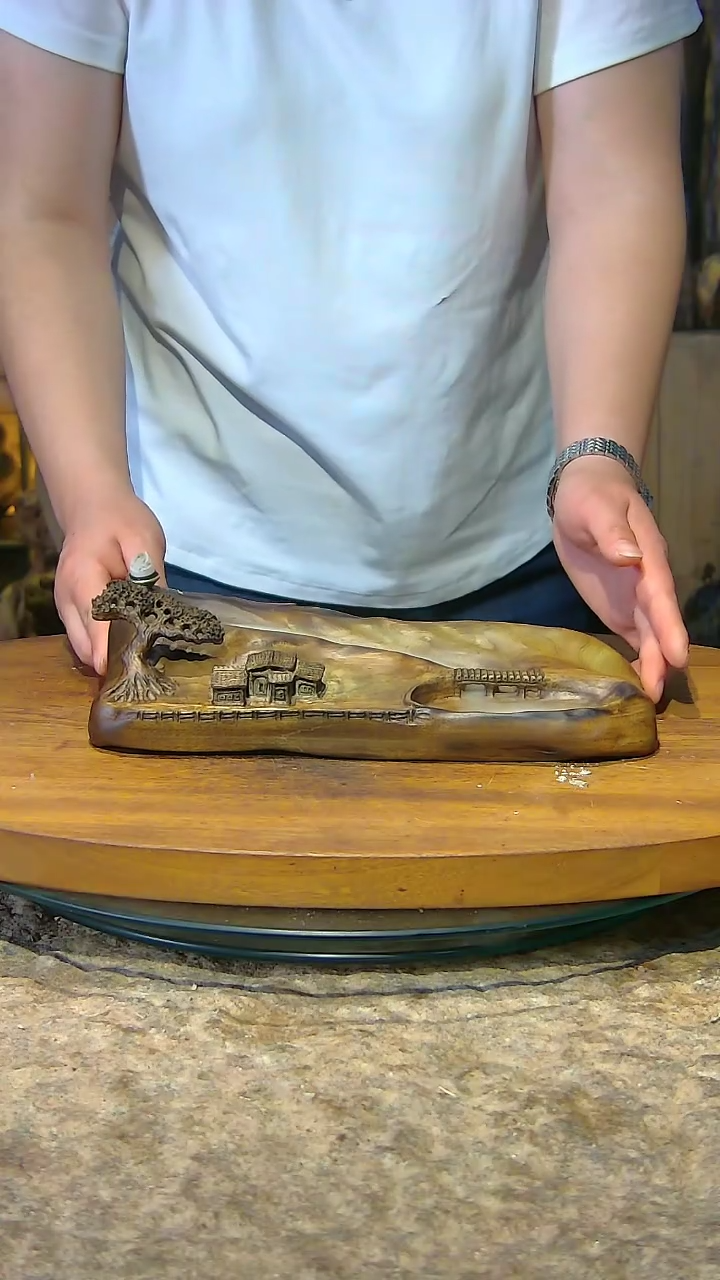 木金丝楠阴沉木倒流香摆件