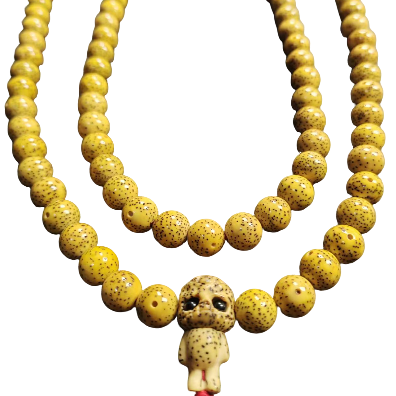 原生态星月菩提鸡油黄圆珠【9】