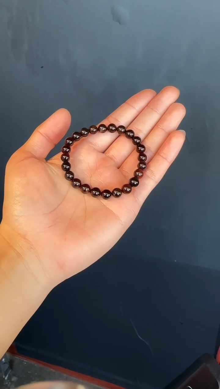 手串琥珀未镶嵌#33缅甸琥珀星际蓝翁珀手串7mm