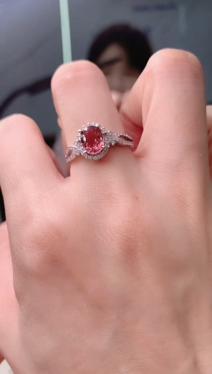 【闪购商品】碧玺戒指银S925镶嵌39-22