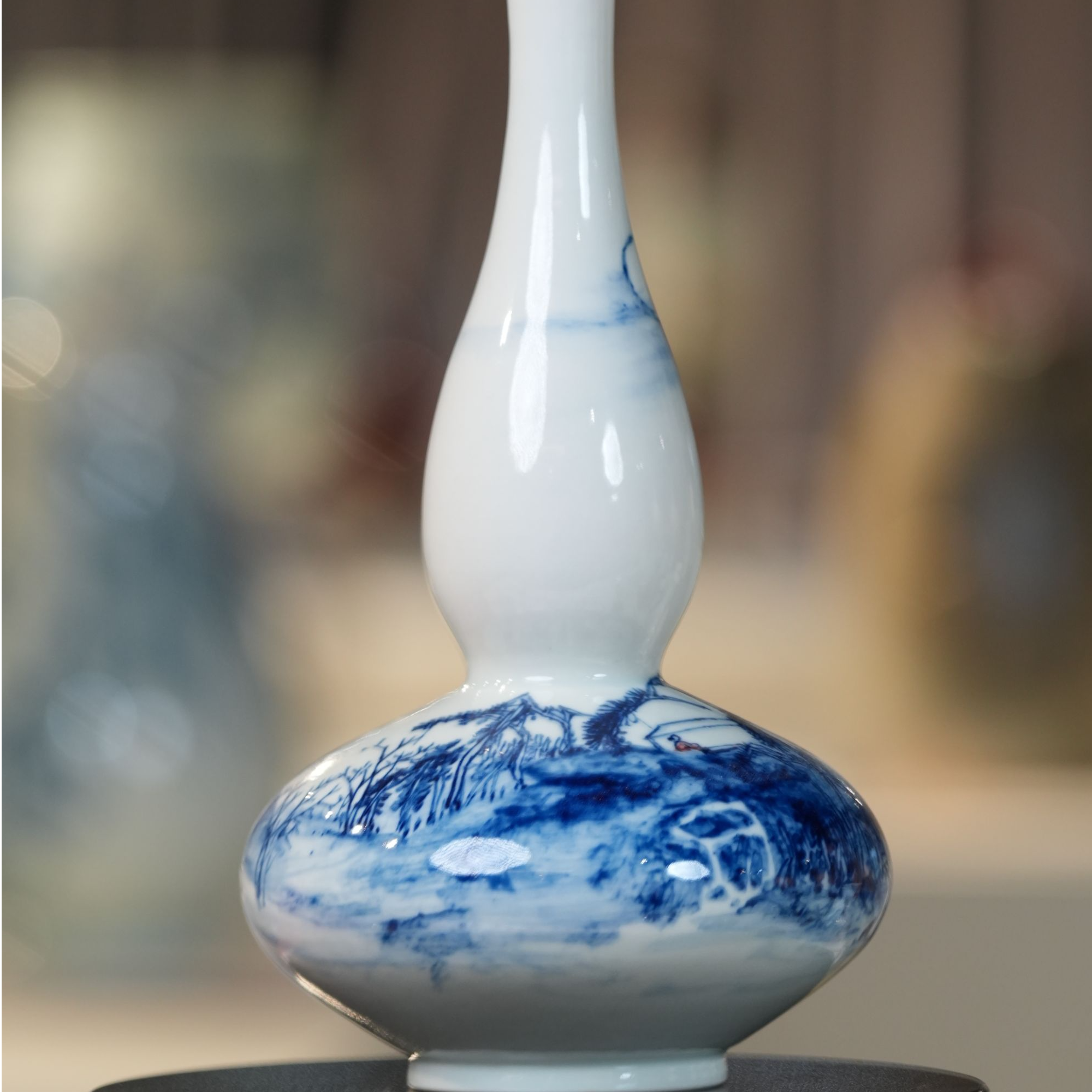 松纳柴器孙建文异形花瓶柴窑