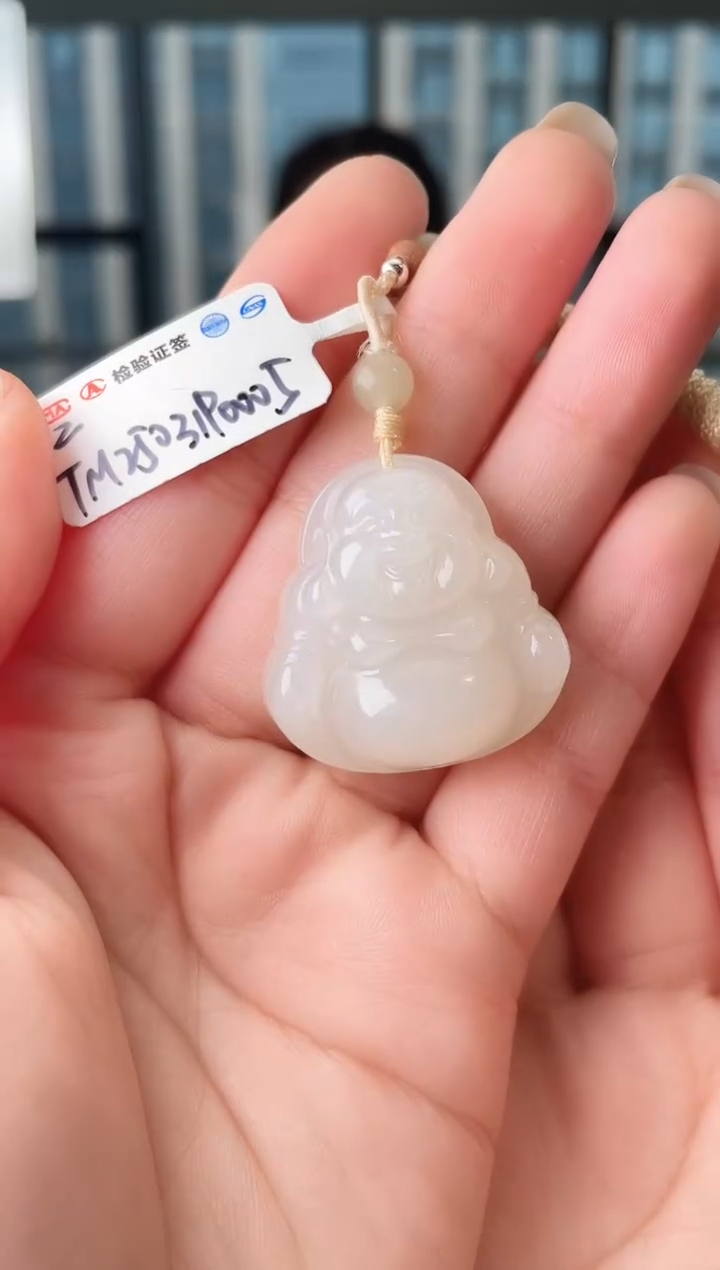 和田玉未镶嵌颈饰佛公 xp