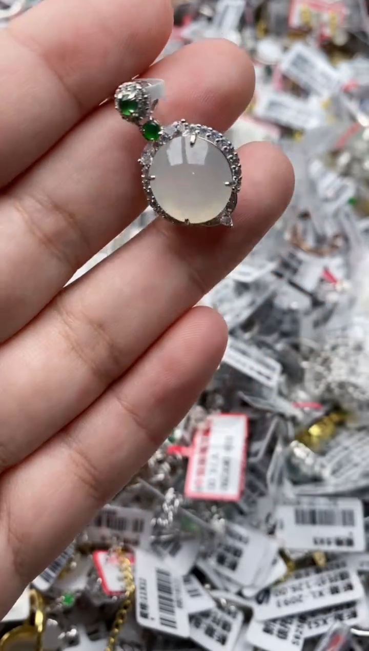 【闪购商品】翡翠戒指银S925镶嵌111111---3