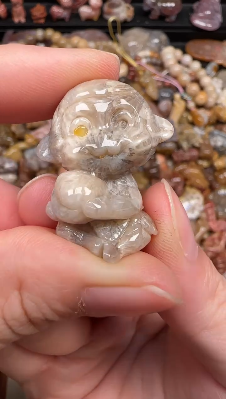 硅化珊瑚（珊瑚玉）未镶嵌颈饰074