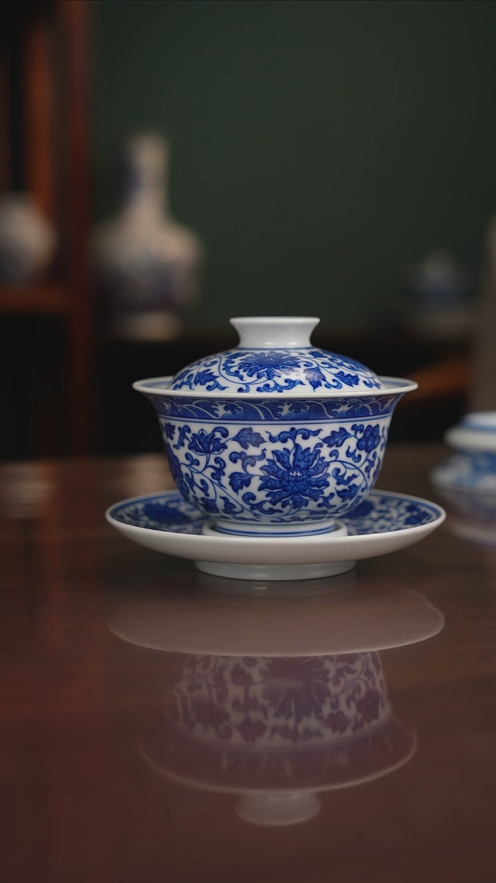 晓月窑青花高端茶具