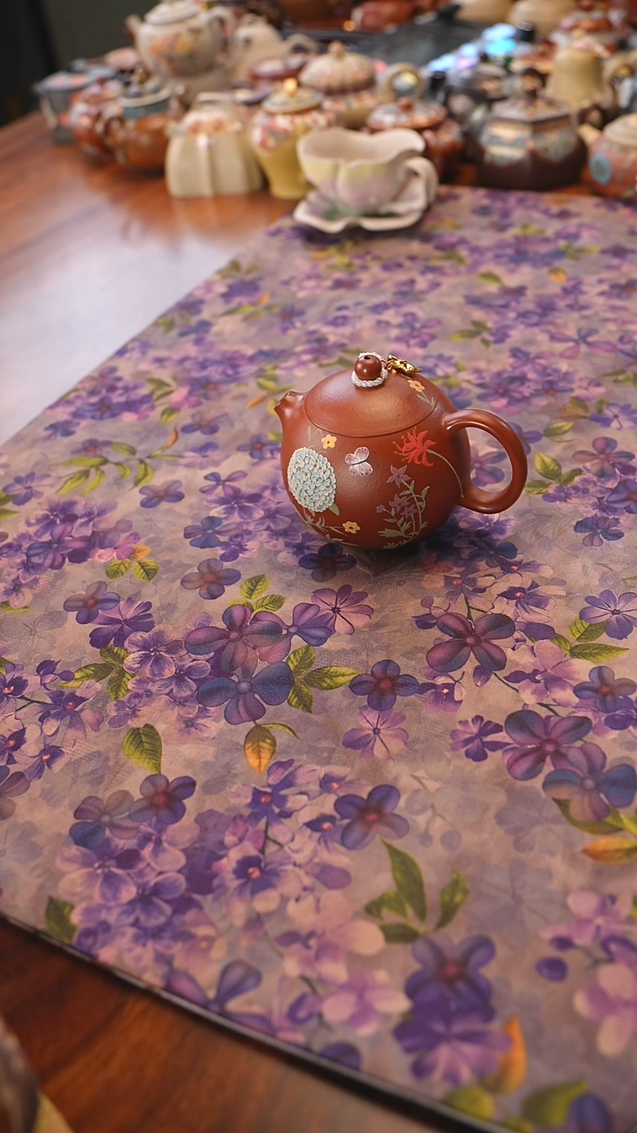 茶壶紫砂绣球西施