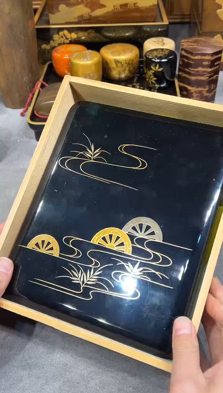 轮岛塗 文盒 大漆漆器大漆漆器