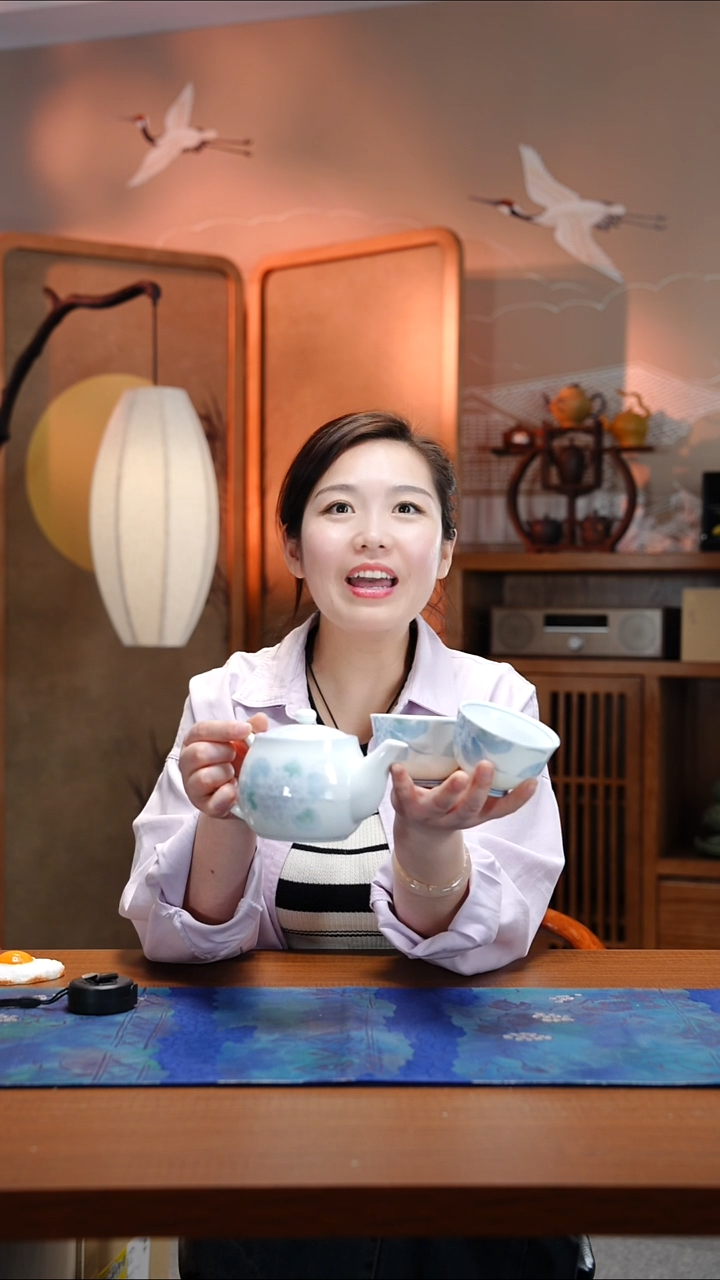 摆件绣球花茶套组