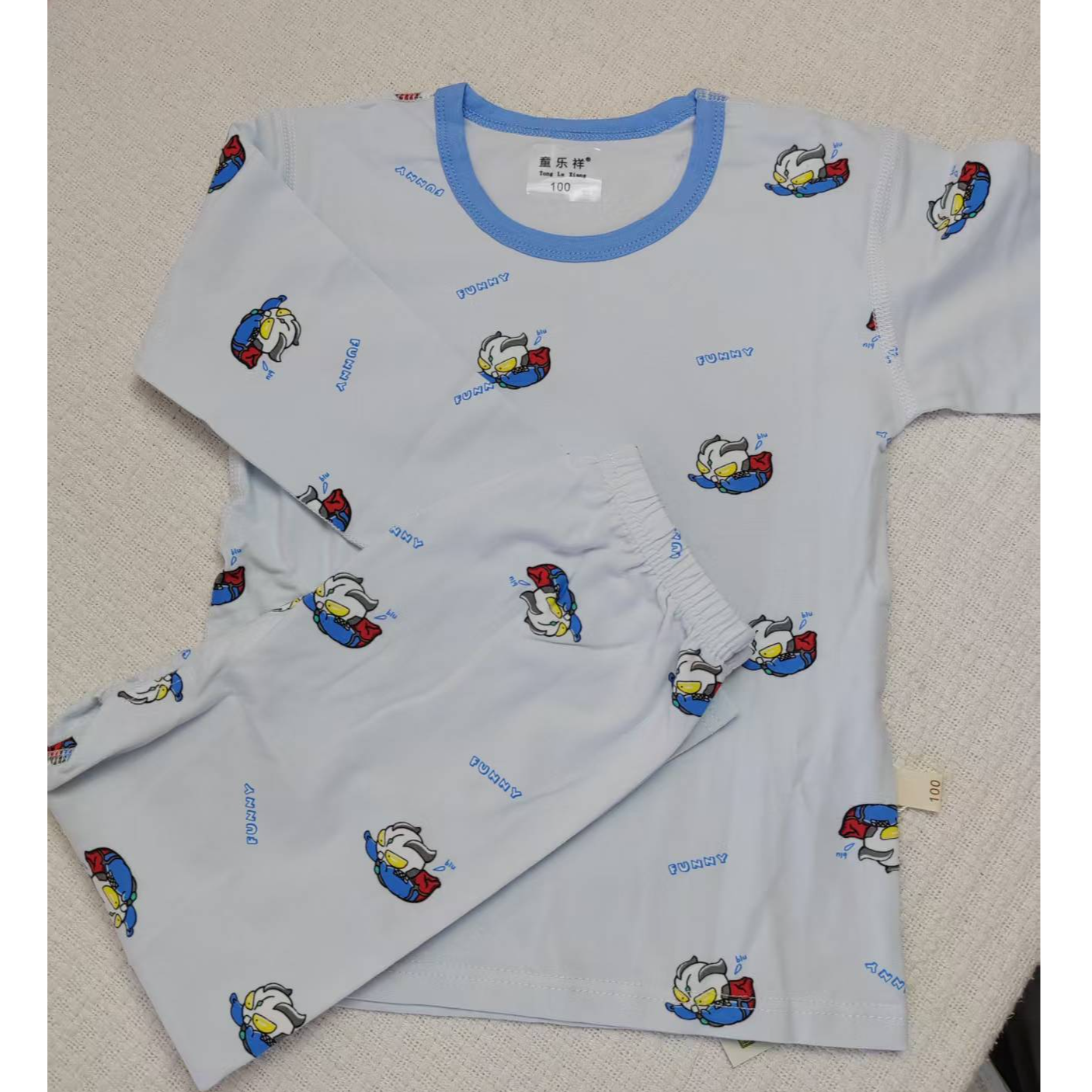 （扣码专用）儿童舒绒棉10A抗菌无骨秋衣套装男女童