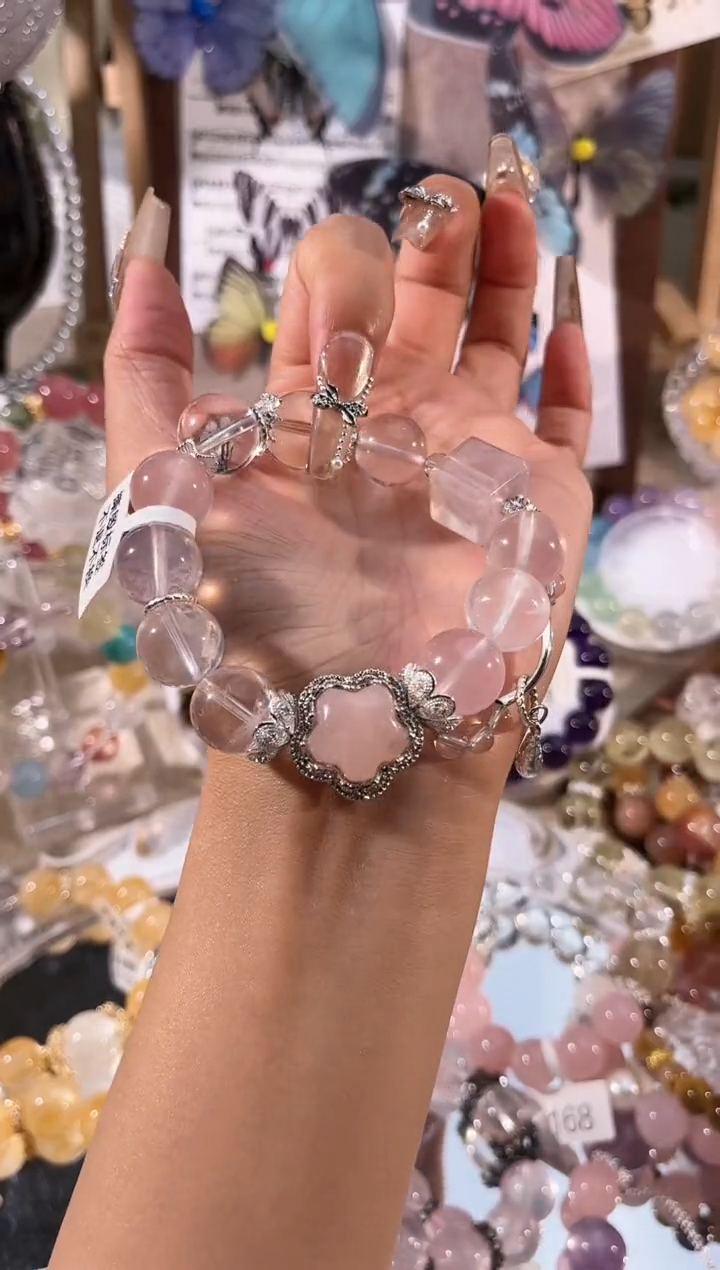 【闪购商品】水晶手链未镶嵌多样性发货颜色微差发其一