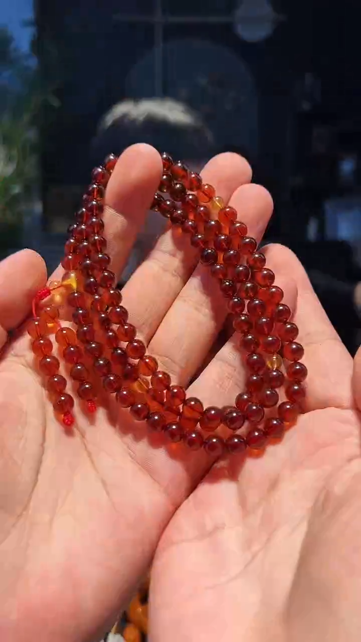 【闪购商品】琥珀手串未镶嵌6+108(琥珀串)
