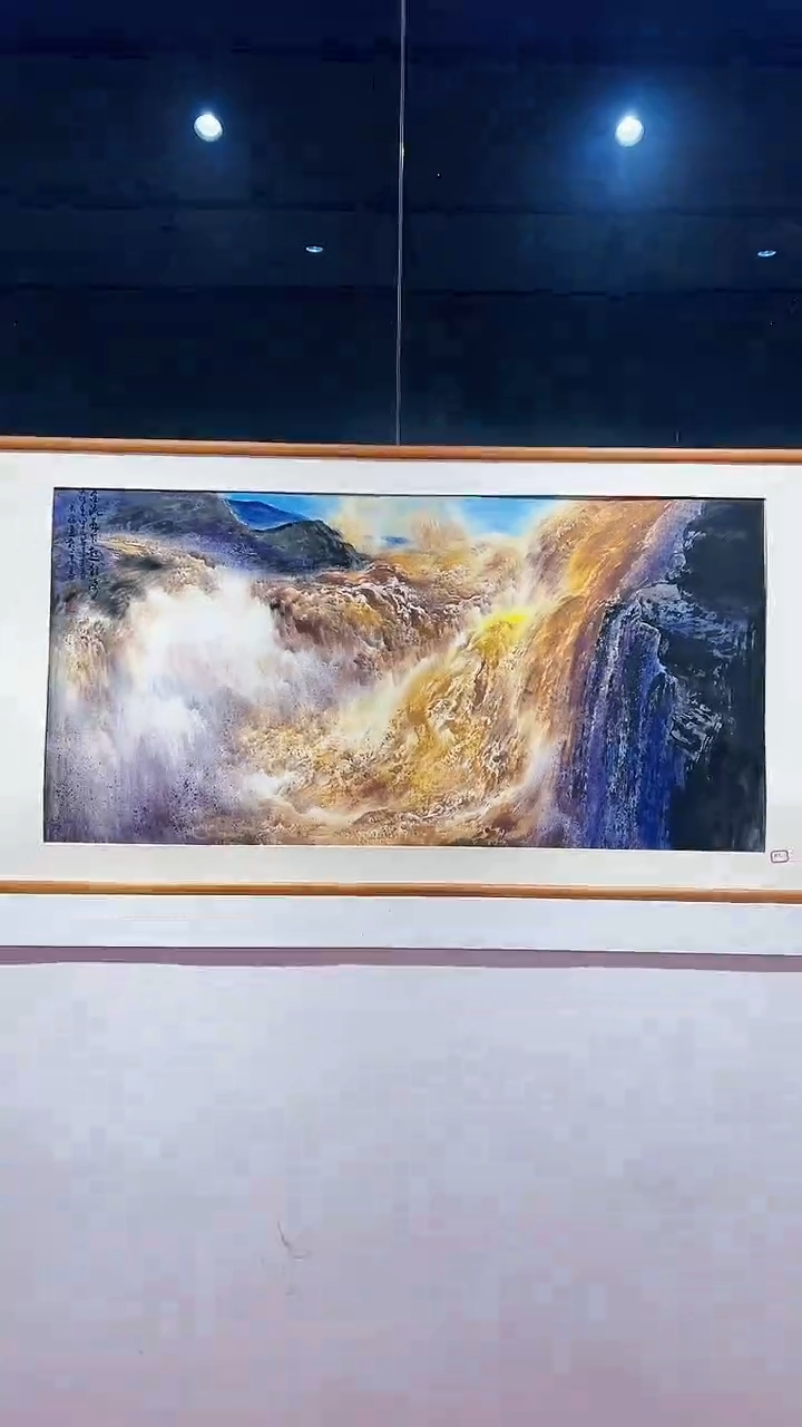 【闪购商品】绘画李长胜绘画8平尺黄河邮票作品