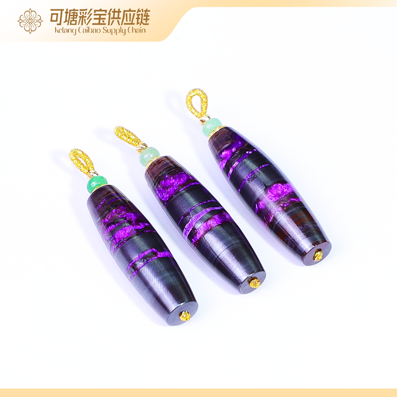 南非舒俱来 18K金 S级丝绒皇家紫 舒俱来桶珠吊坠 多样性发一件