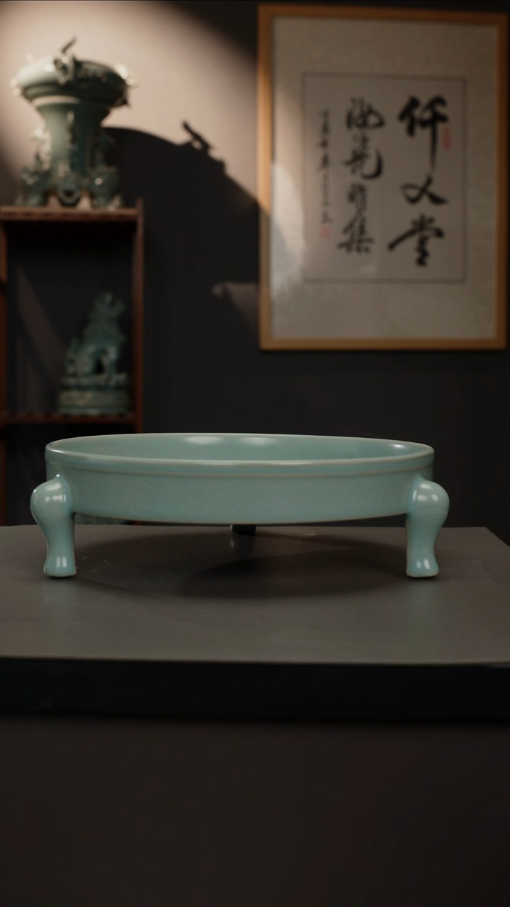 【闪购商品】杯仿古釉原矿 三足洗 微瑕