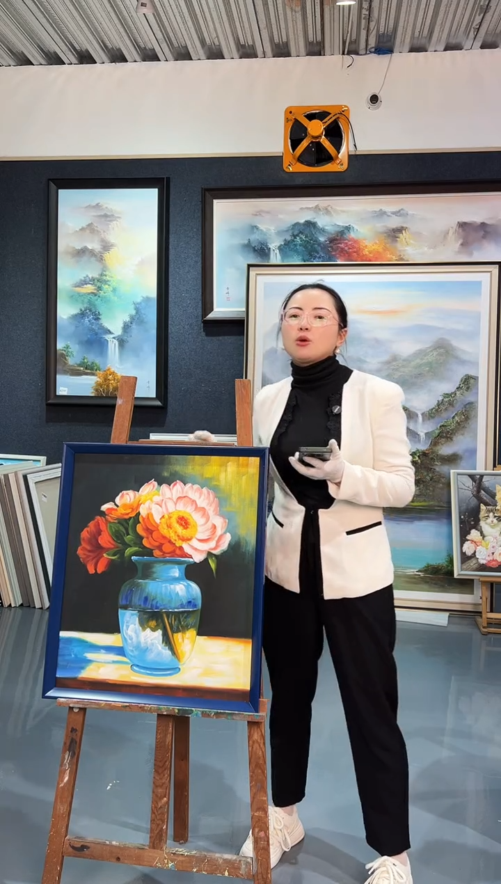 【闪购商品】油画10号 50*60插花-手绘油画