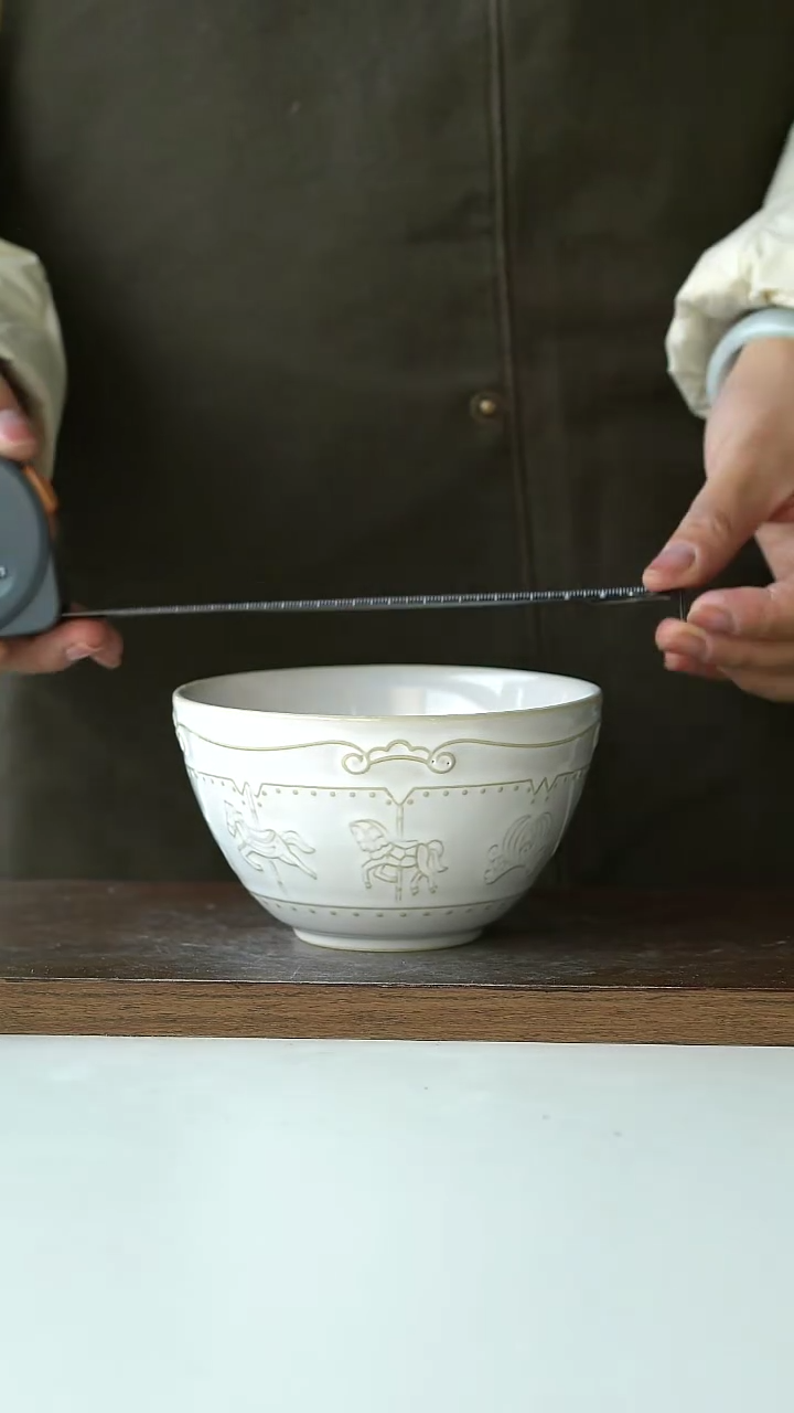 【闪购商品】陶瓷微瑕复古做旧木马米饭碗@4-2@