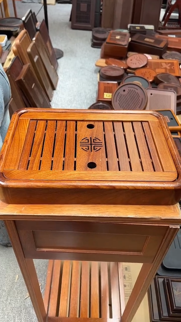 中秋福利大叶花梨木/非洲紫檀茶盘长38cm*宽26cm*高6cm茶盘