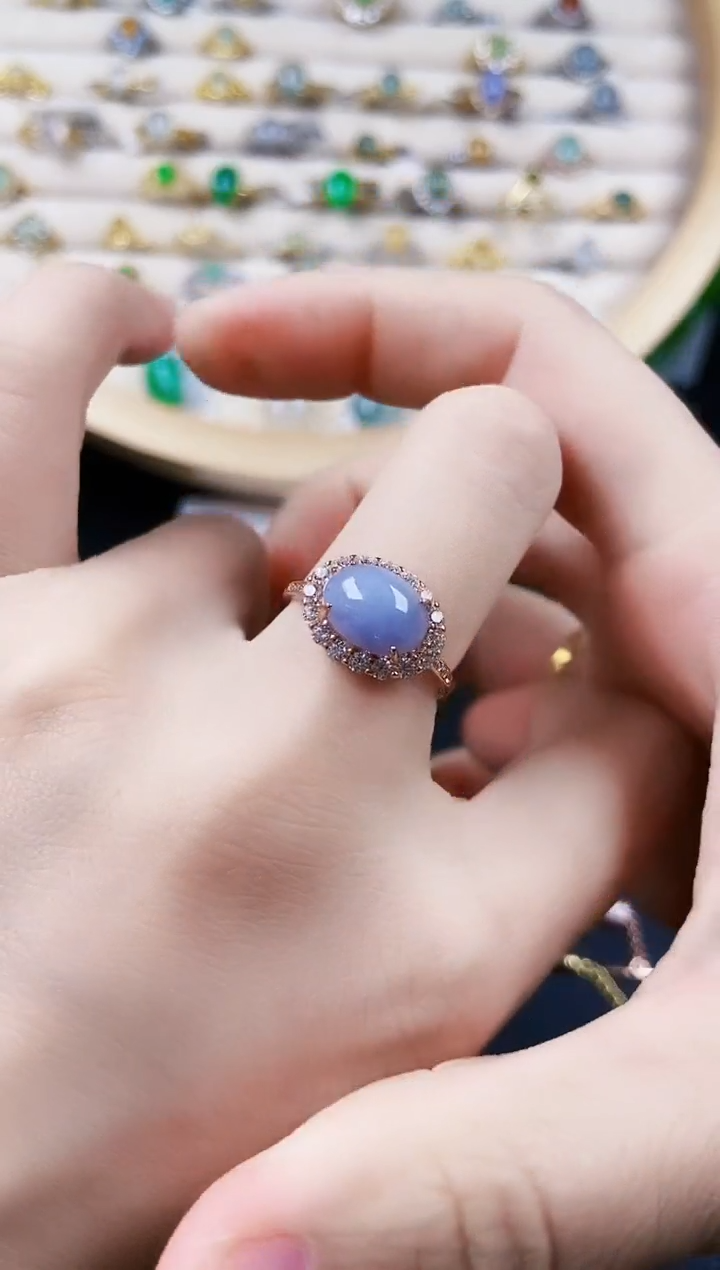 【闪购商品】翡翠戒指银S925镶嵌41424422