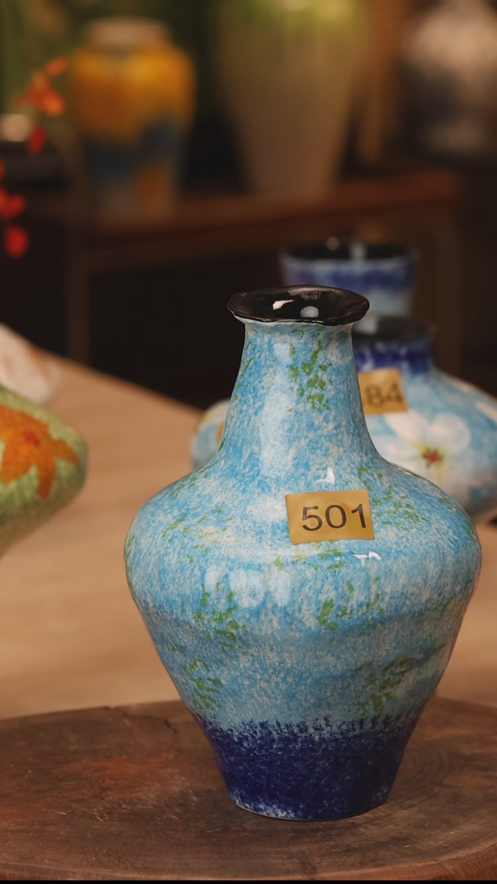 有机玻璃501景德镇设计师手作花器摆件侘寂风