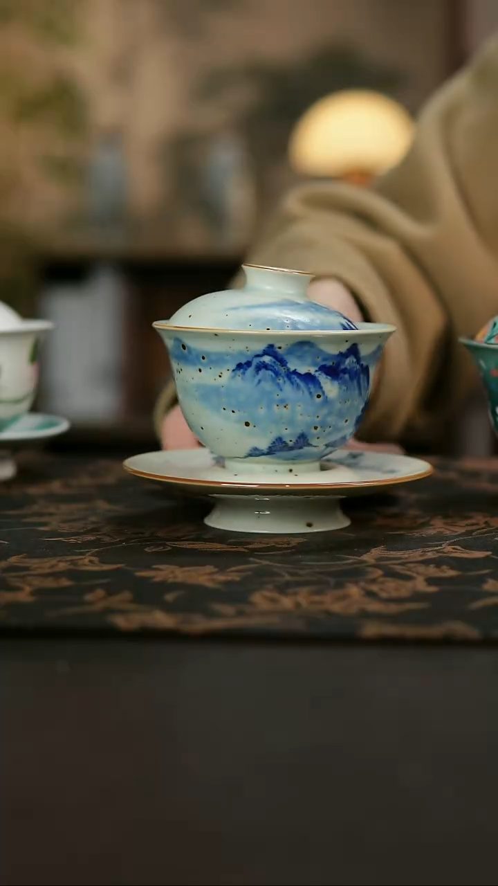 景德镇陶瓷杯碗柴烧多人