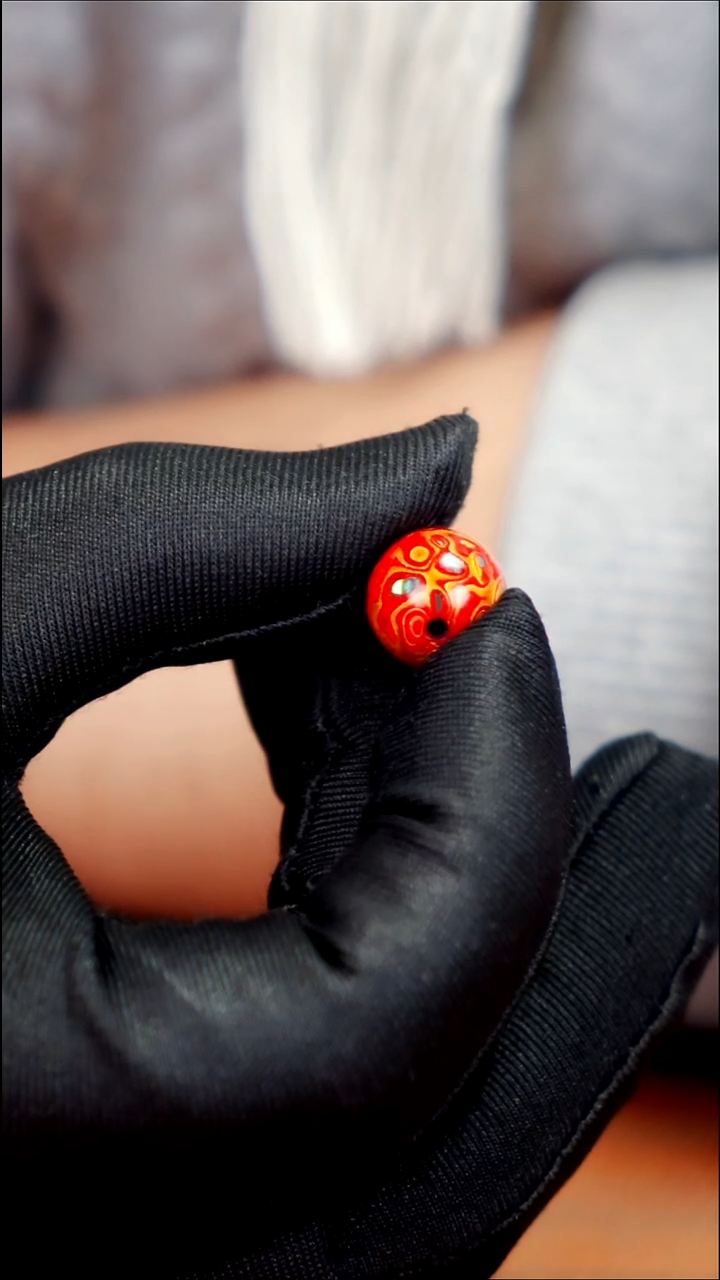 疯子大漆中国红螺钿13mm