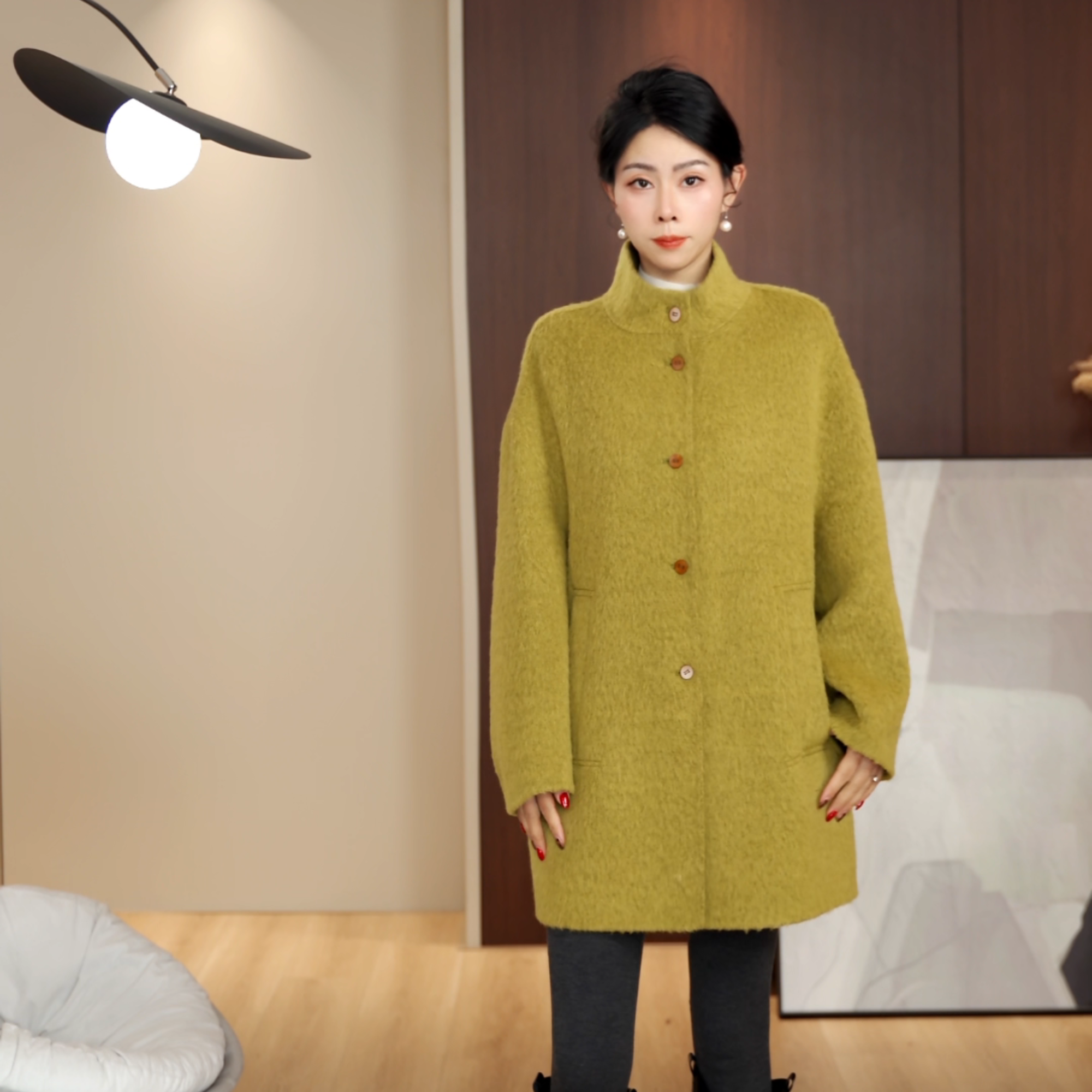 【苏力大衣】853-2025新款秋冬双面苏力大衣外套冬季加厚中长款