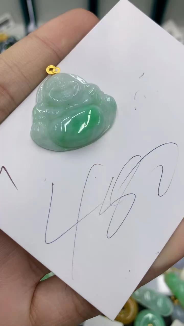 【闪购商品】翡翠颈饰18K金镶嵌号链接111111