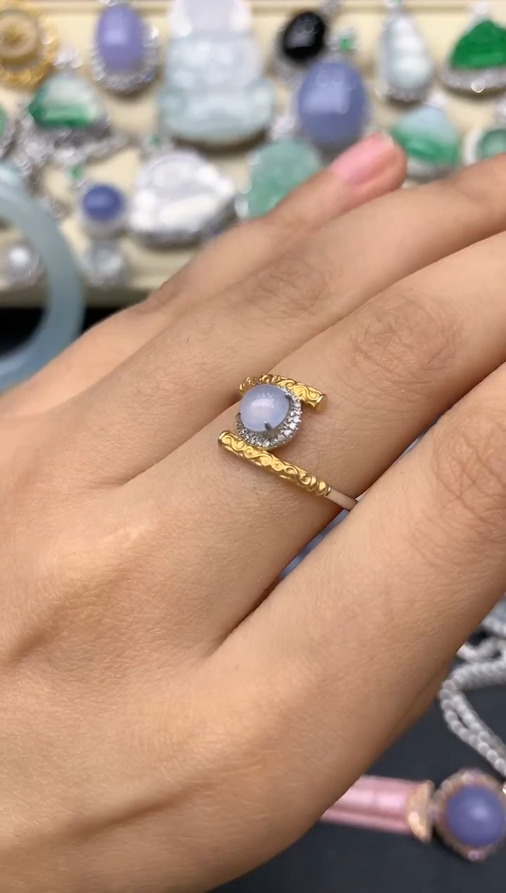 【闪购商品】翡翠戒指18K金镶嵌190-中国好珍宝