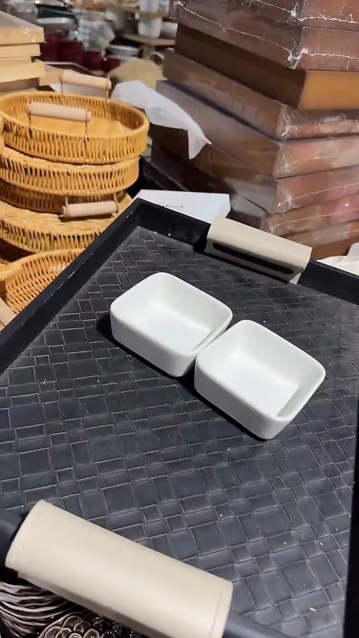 陶瓷2个小方碗微瑕 凑满20元包邮